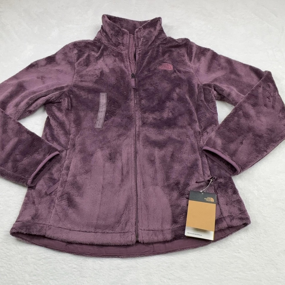 The North Face Full Zip Sweatshirt Womens L Purple Osito Lightweight Fleece